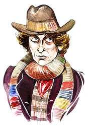 Tom Baker as Doctor Who in BBC television series of same name